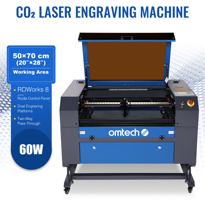 Omtech 60W 500x700 Mm CO2 Laser Engraver Machine Laser Engraving