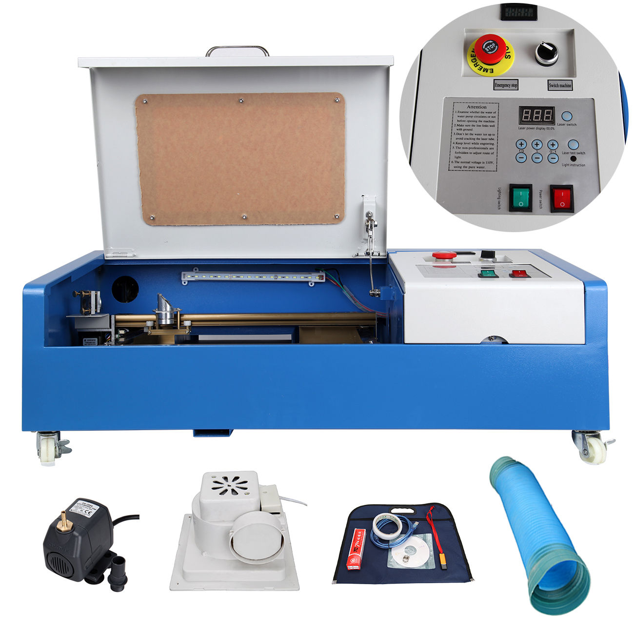 40W CO2 Laser Engraving Cutting Machine Engraver Cutter 300x200mm Usb Port for sale from Australia