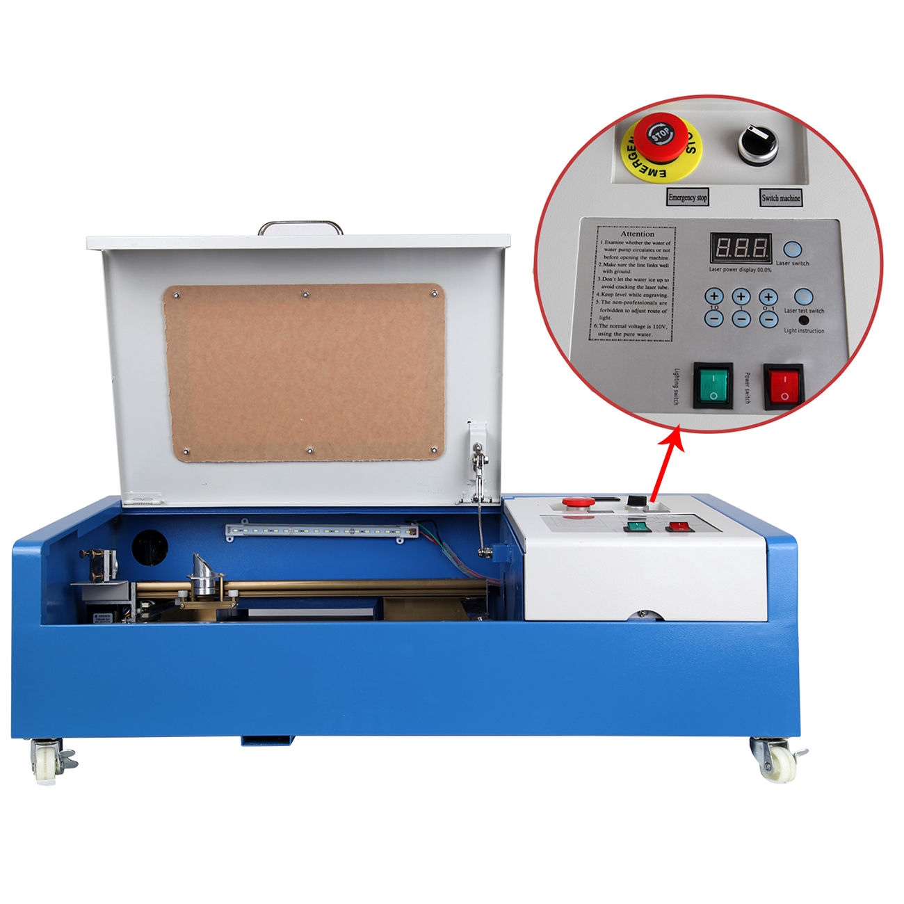 40W CO2 Laser Engraving Cutting Machine Engraver Cutter Temperature Monitoring for sale from ...