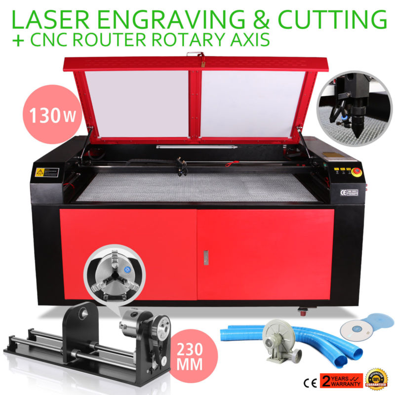 130w Co2 Laser Engraving Cutting Machine Cnc Rotary Axis Cutter 230mm ...