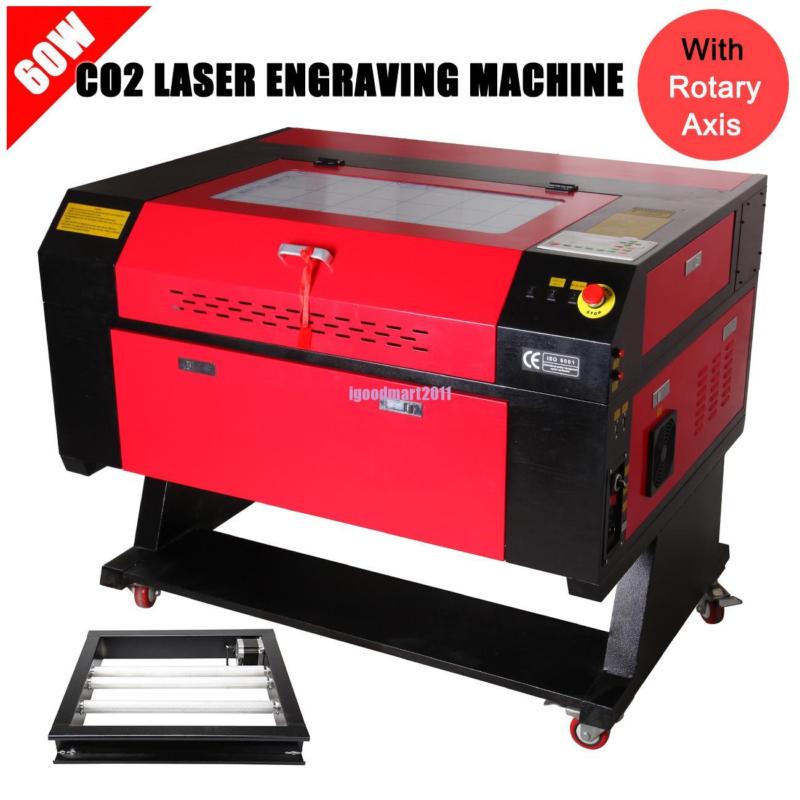 60w CO2 Laser Engraver Cutter Cutting Engraving Machine W/ Rotary Axis Usb Port for sale from ...