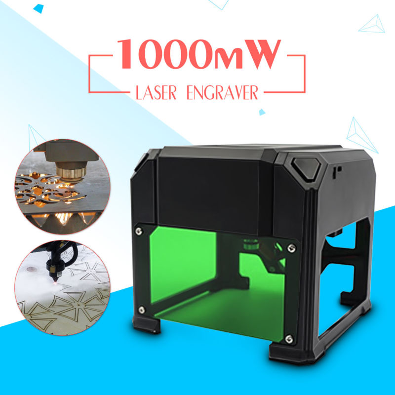 1000mW High Speed Mini Laser Engraving Machine Engraver Diy Logo Carver ...