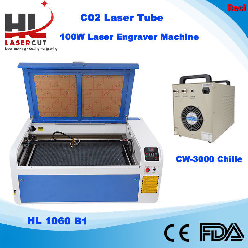 HL-1060 100W CO2 Laser Cutter Engraver Machine Rice W2 Laser Tube Us Ship for sale from United ...