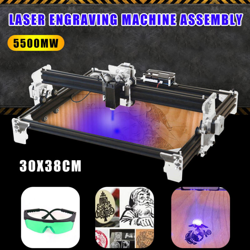 Au 5500MW Blue Laser Engraving Engraver Diy Logo Carver Carving Printer Machine for sale from ...