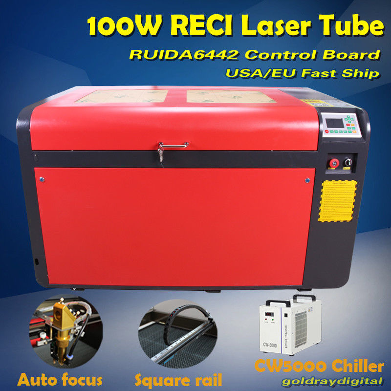 100W Laser Cutter Engraving Machine & CW5000 Chiller & 400MM Lift Linear Guide for sale from ...