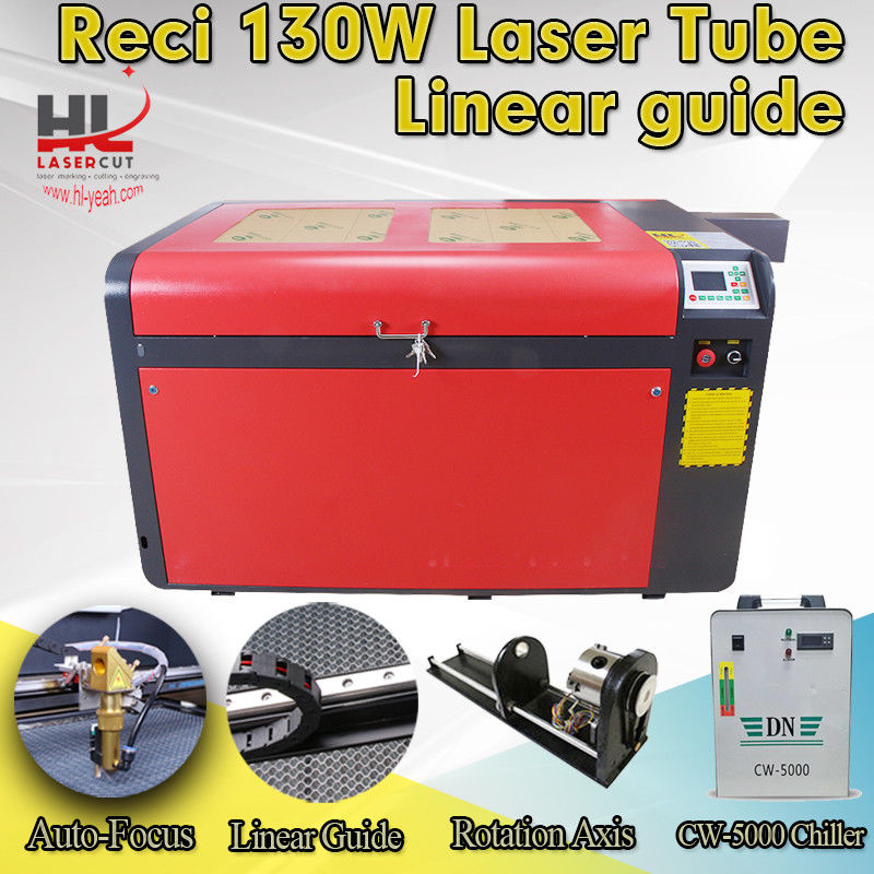 Reci 130W CO2 Laser Engraving Machine 80MM Rotary &rdwork System &linear Guide for sale from Canada