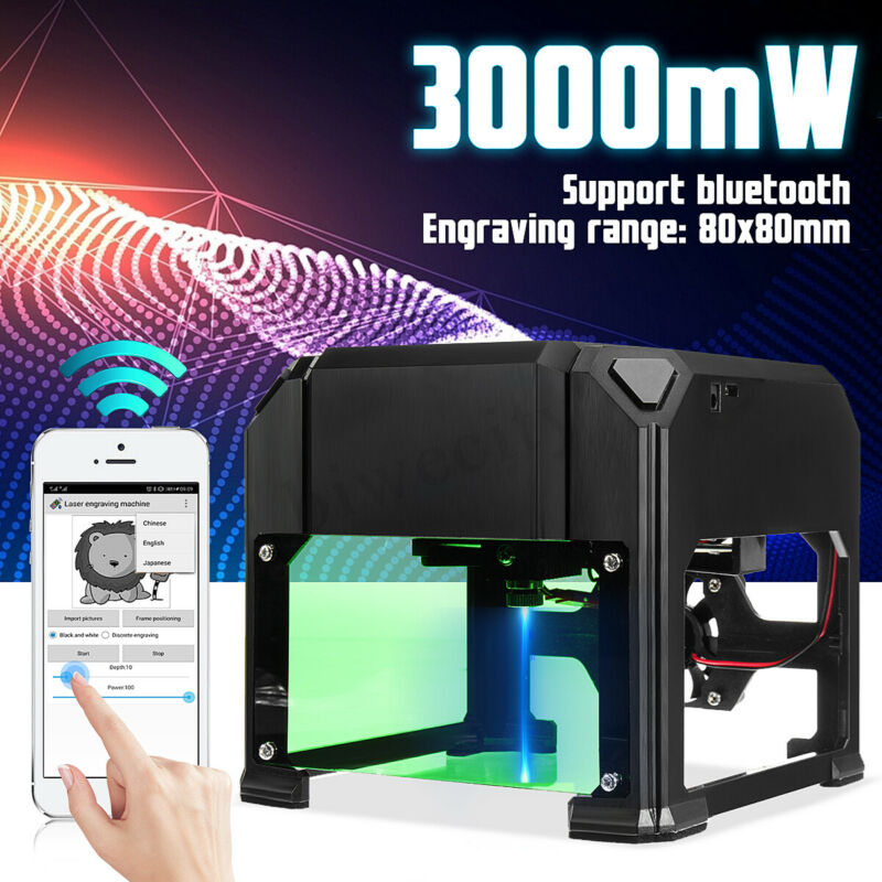 3000mW Desktop Laser Engraving Machine Support Mobile Phone Bluetooth ...