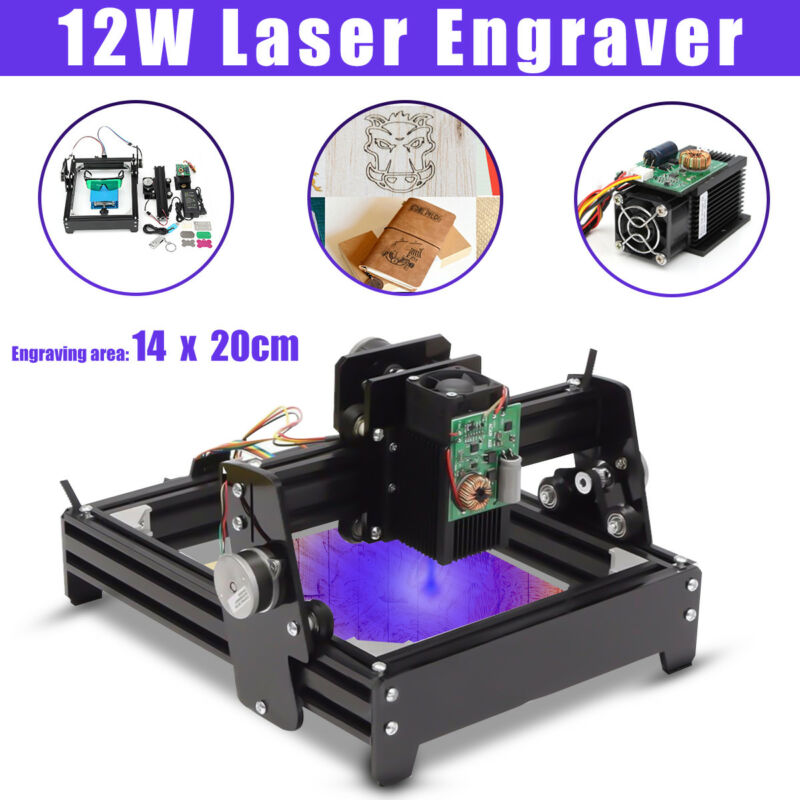 12W Metal/wood Laser Engraver Printer Cutter Carver Diy Logo Engraving Machine for sale from ...