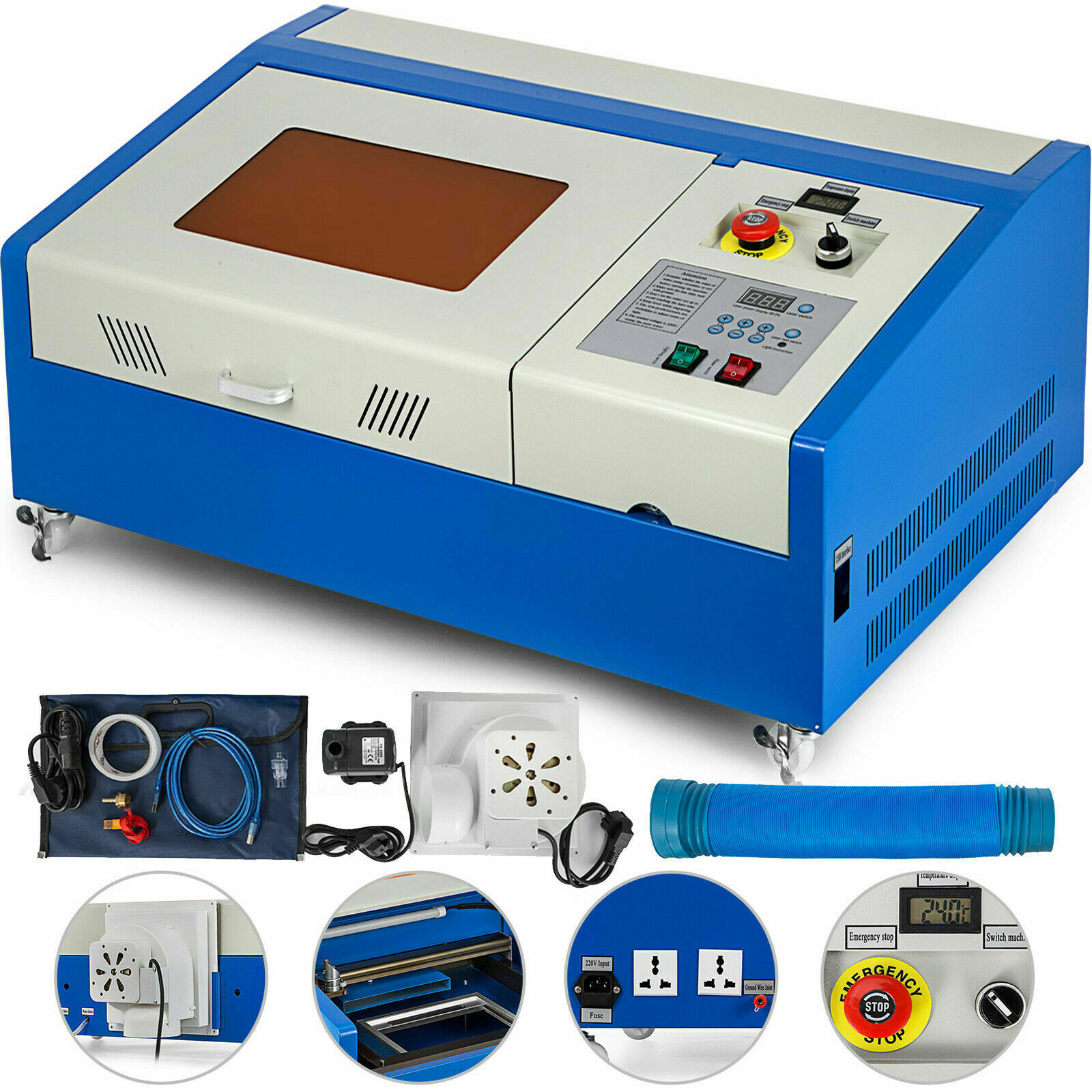 Upgraded 40W USB CO2 Laser Engraver Engraving Cutting Machine Cutter