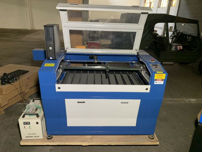 Large co2 Laser Engraving Cutting Machine. No Reserve. for sale from