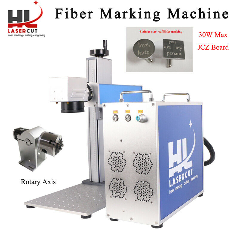 30W Fiber Laser Marking Machine Engraving Equipment Metal Engraver ...